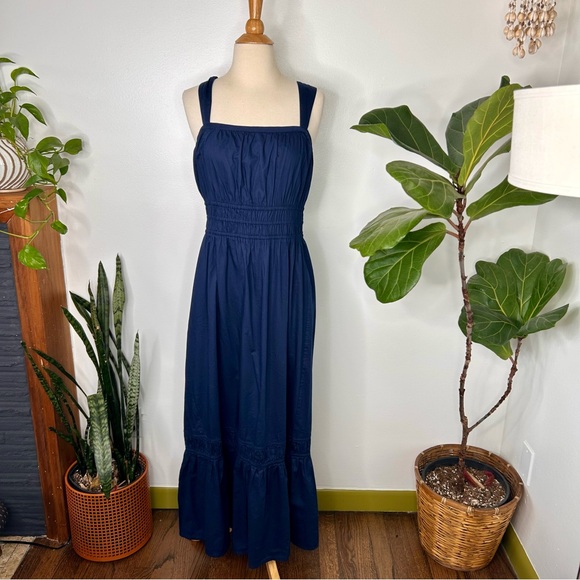 NWT Loft Navy Blue Maxi Dress - Picture 2 of 7